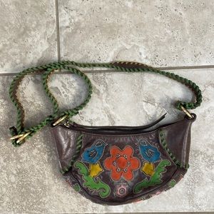 Loop NYC Leather Crossbody Purse Bag Boho